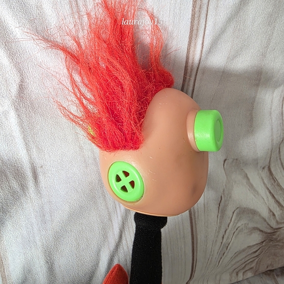 Ertl Jibber Jabber Plush Doll Toy Red Mohawk Rainbow Graffiti 15 Inch 1994